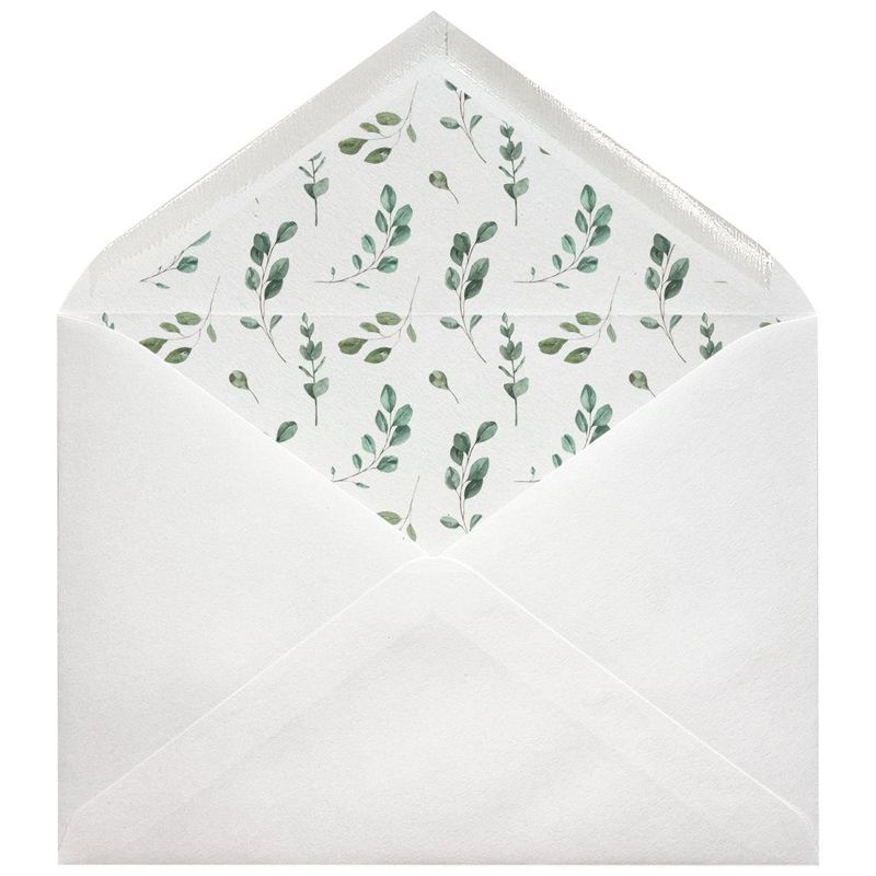 Sobres forrados estampados C5 | Eucalipto