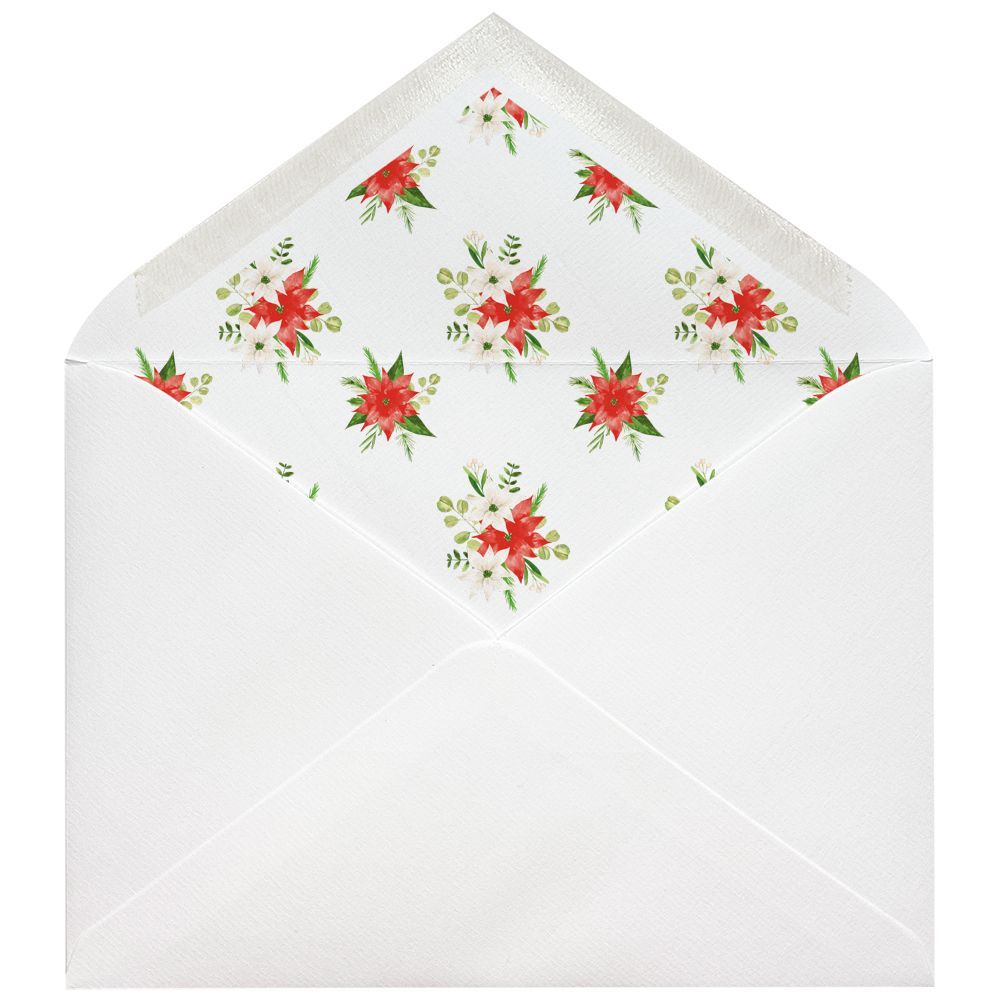 Sobres forrados estampados C5 | Flor de Navidad Sobres forrados estampados C5 | Flor de Navidad