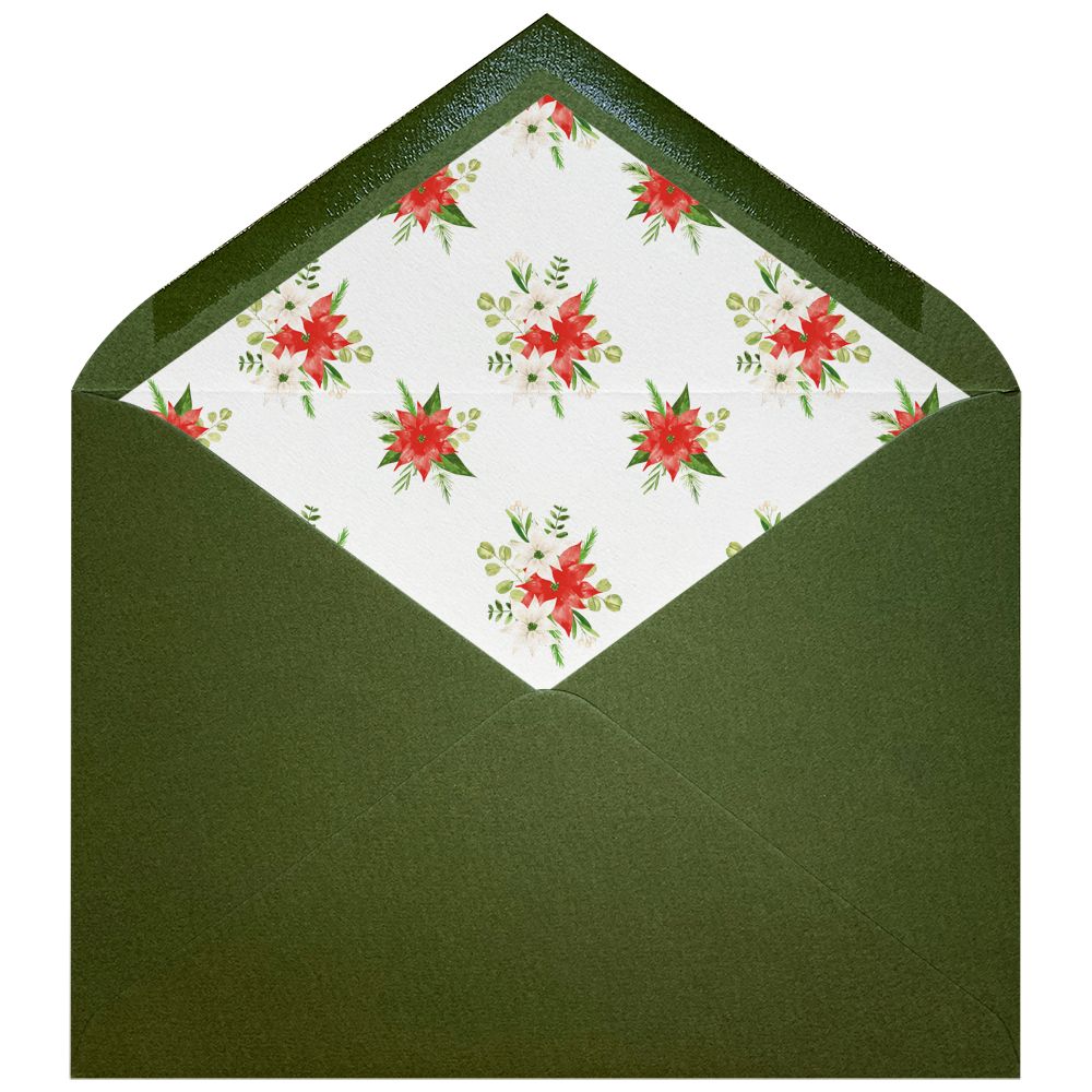 Sobres forrados estampados C5 | Flor de Navidad