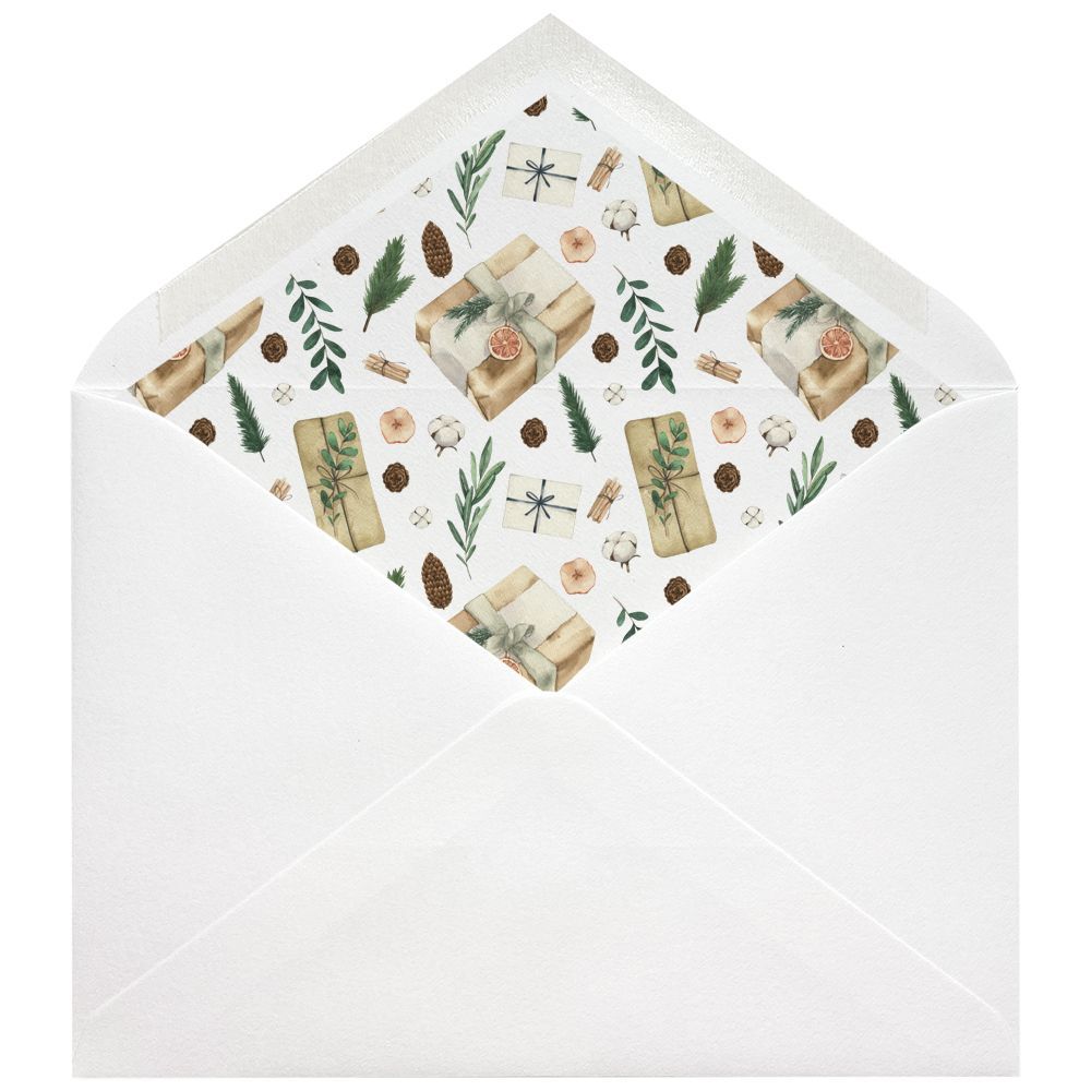 Sobres forrados estampados C5 | Aromas de Navidad Sobres forrados estampados C5 | Aromas de Navidad