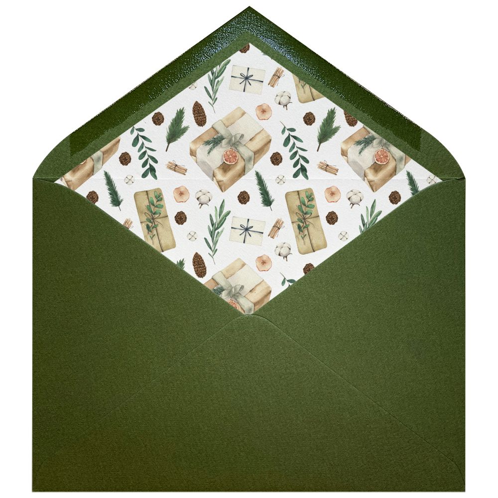 Sobres forrados estampados C5 | Aromas de Navidad