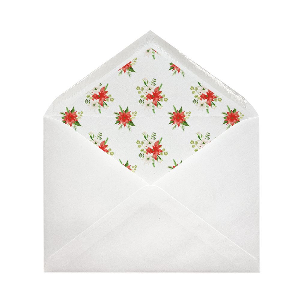 Sobres forrados estampados Ministro | Flor de Navidad