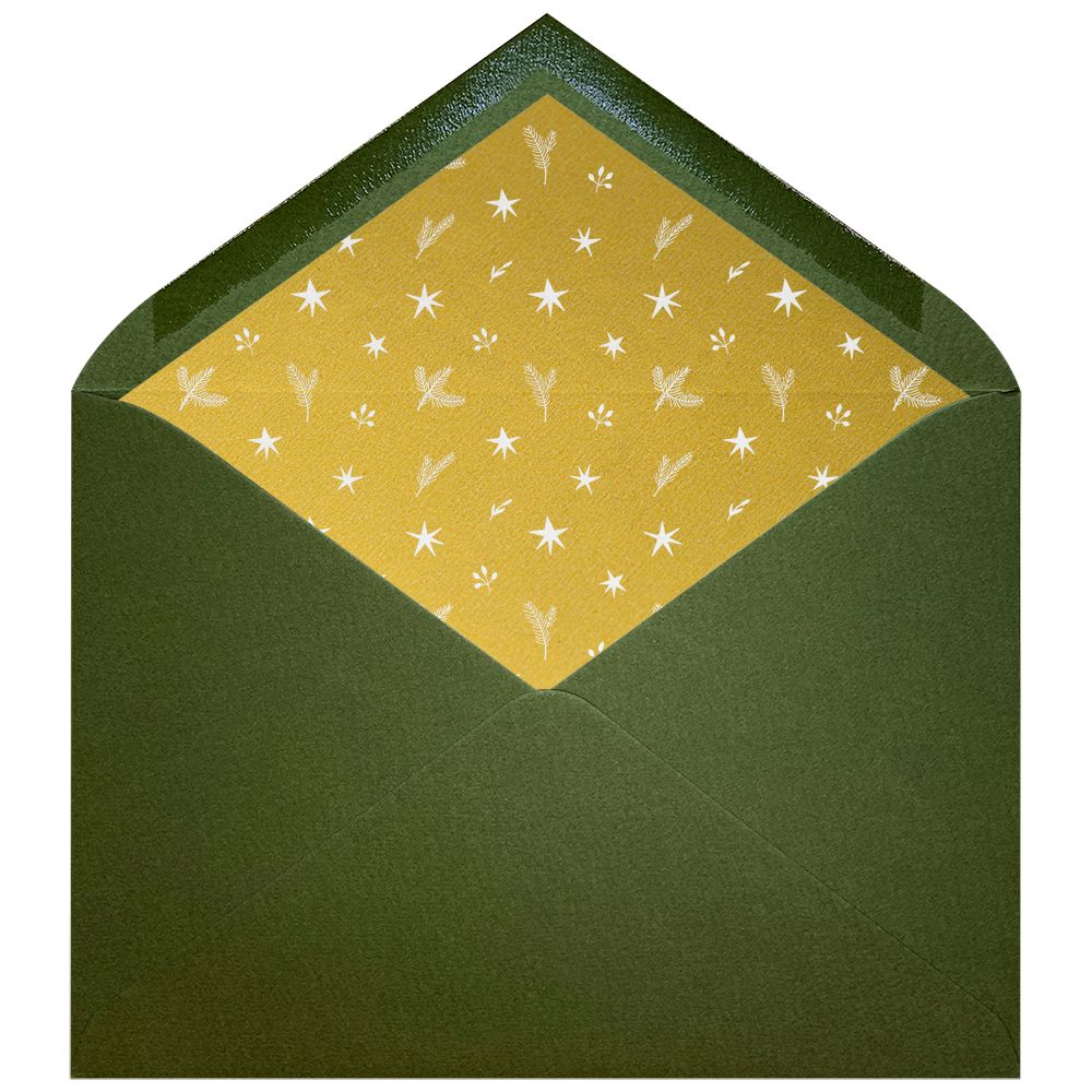 Sobres forrados C5 | Dorado árboles de Navidad