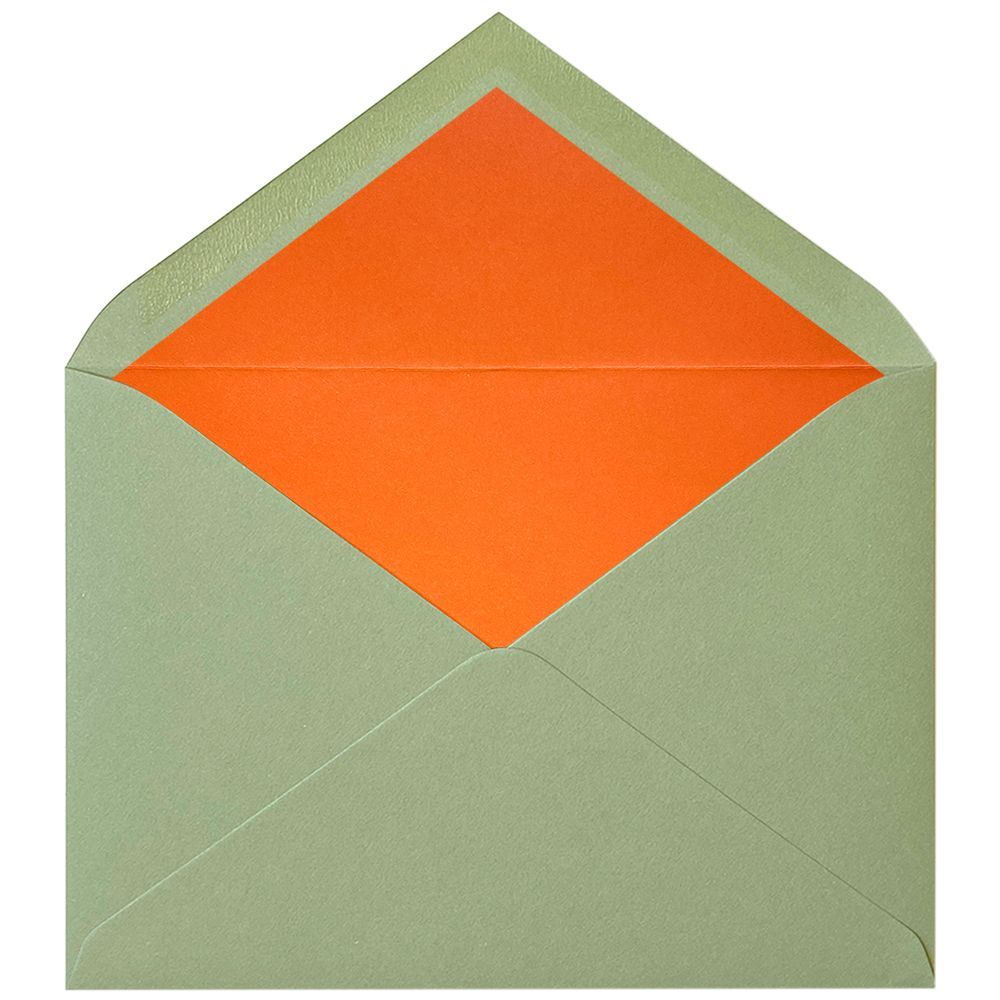Sobres forrados lisos C5 | Rustic Cotton Greenery