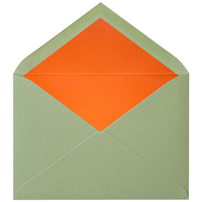 Sobres forrados lisos C5 | Rustic Cotton Greenery