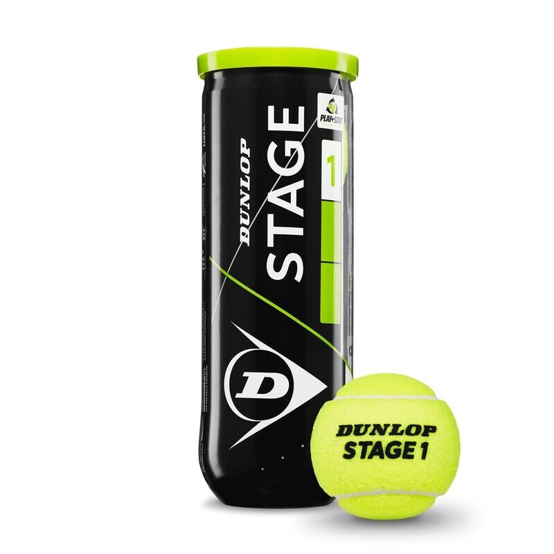 DUNLOP TUBO 3 PALLINE TENNIS STAGE 1  GREEN