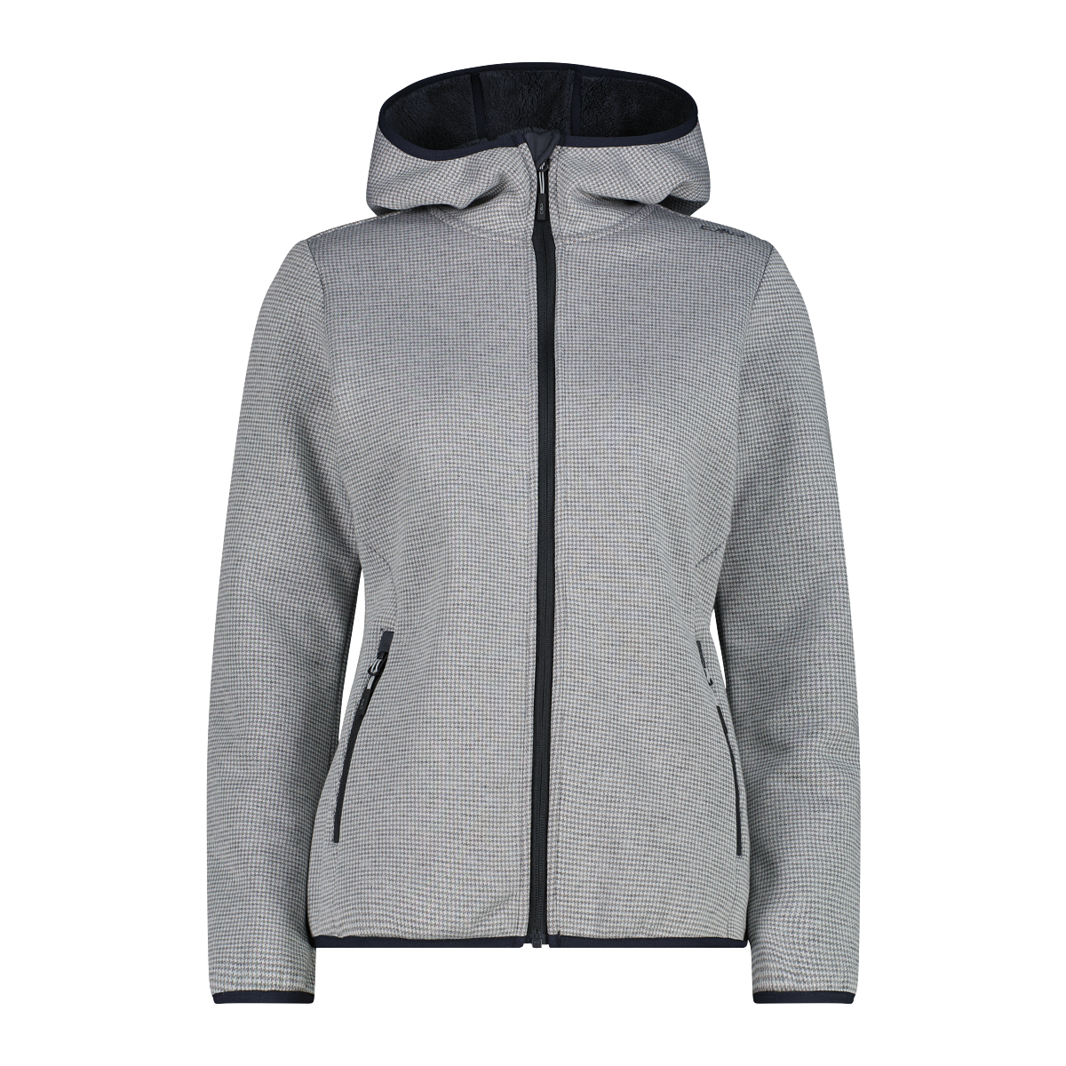 CMP GIACCA DONNA IN PILE MELANGE CON CAPPUCCIO 35H1696-44UU