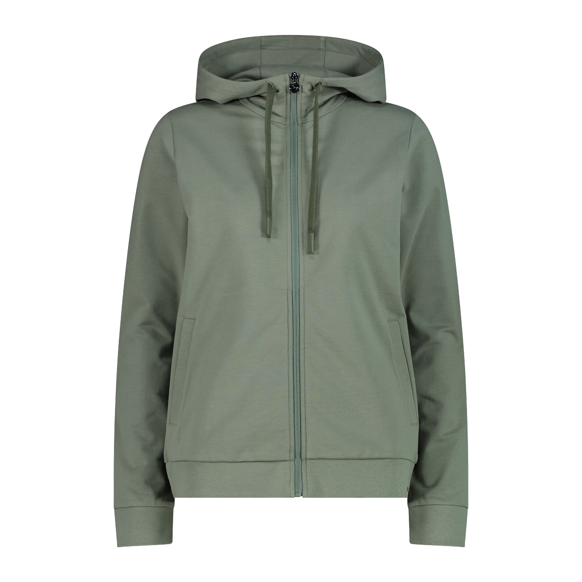 CMP Felpa con cappuccio e zip da donna in cotone elasticizzato 36D7706-E452