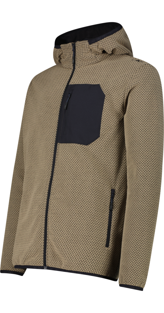 CMP Giacca pile pesante uomo con cappuccio 36H1307-P719 CMP Giacca pile pesante uomo con cappuccio 36H1307-P719
