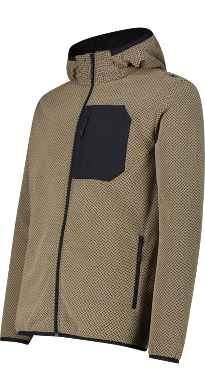 CMP Giacca pile pesante uomo con cappuccio 36H1307-P719 CMP Giacca pile pesante uomo con cappuccio 36H1307-P719