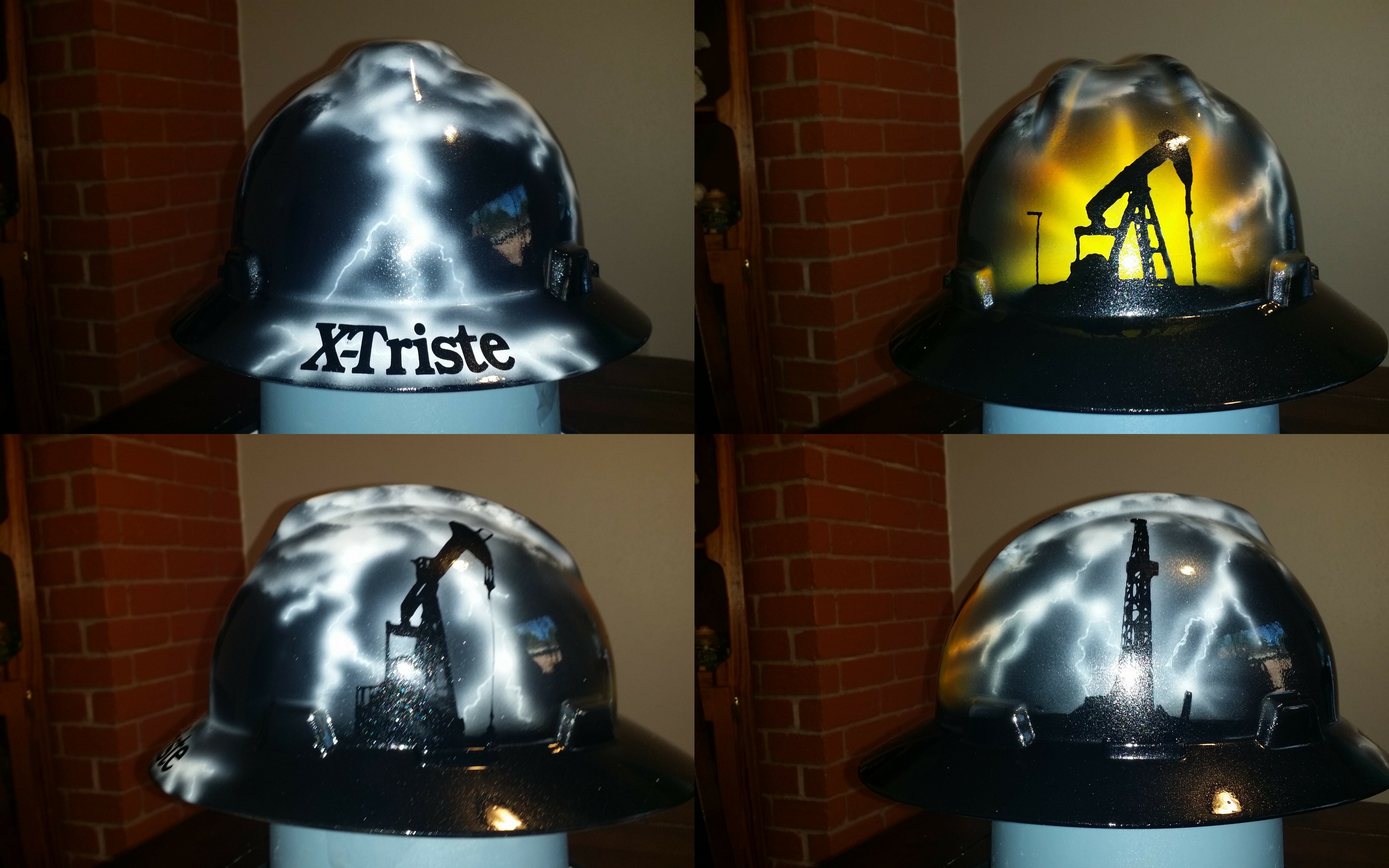 Oilfield Storm custom painted hard hat Store