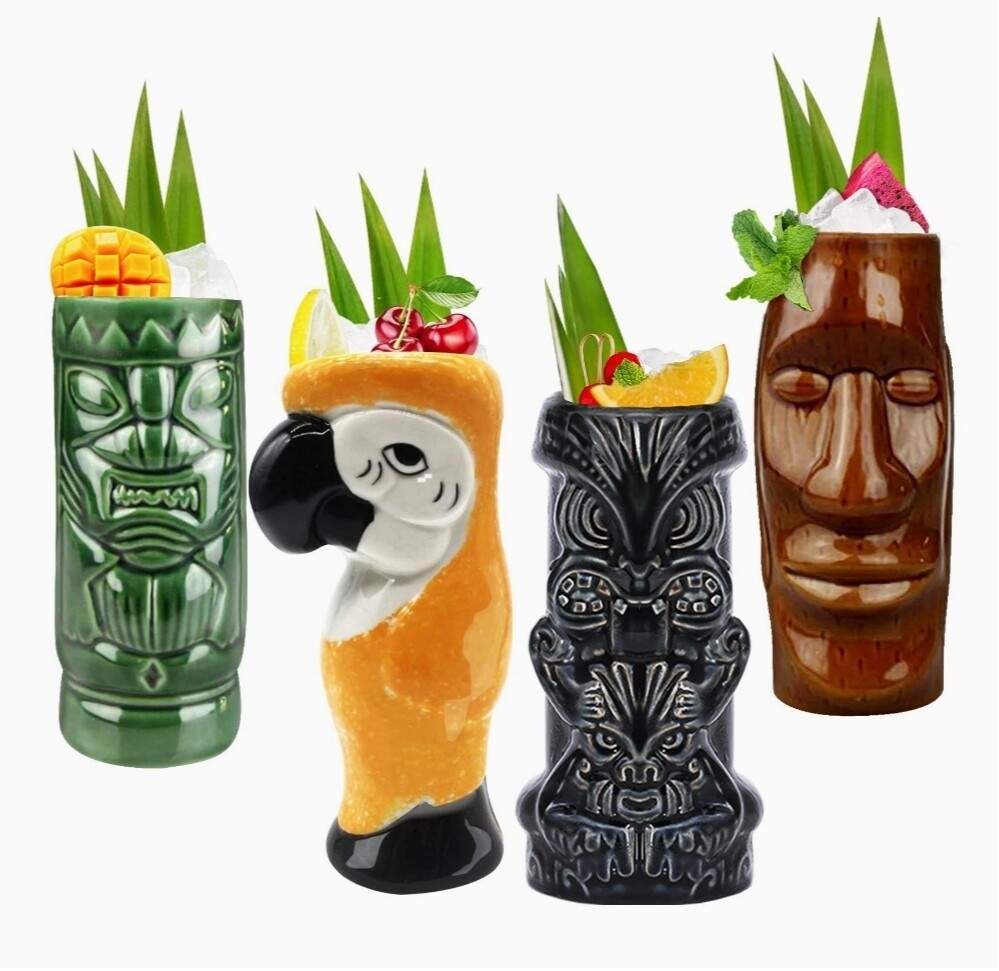 Vasos tiki x 4 und