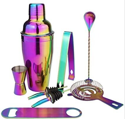 kit de cocteleria 8 piezas tornasol