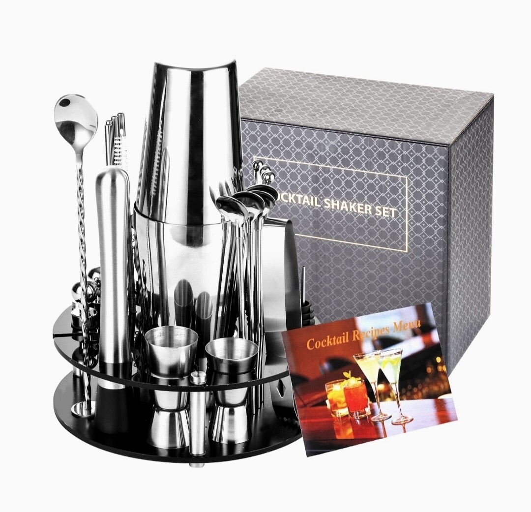 Kit giratorio plateado 32 piezas