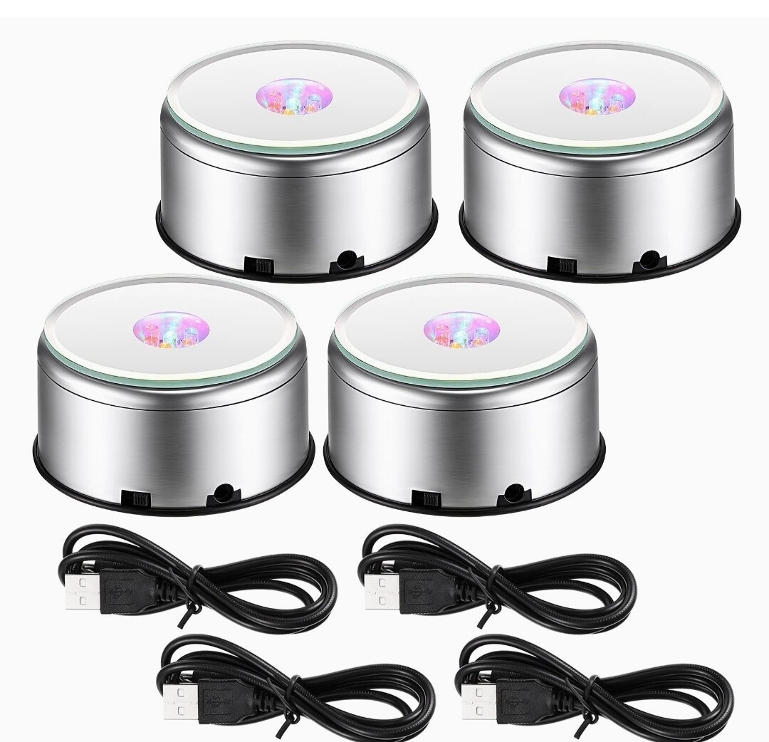 Base giratoria con luces led