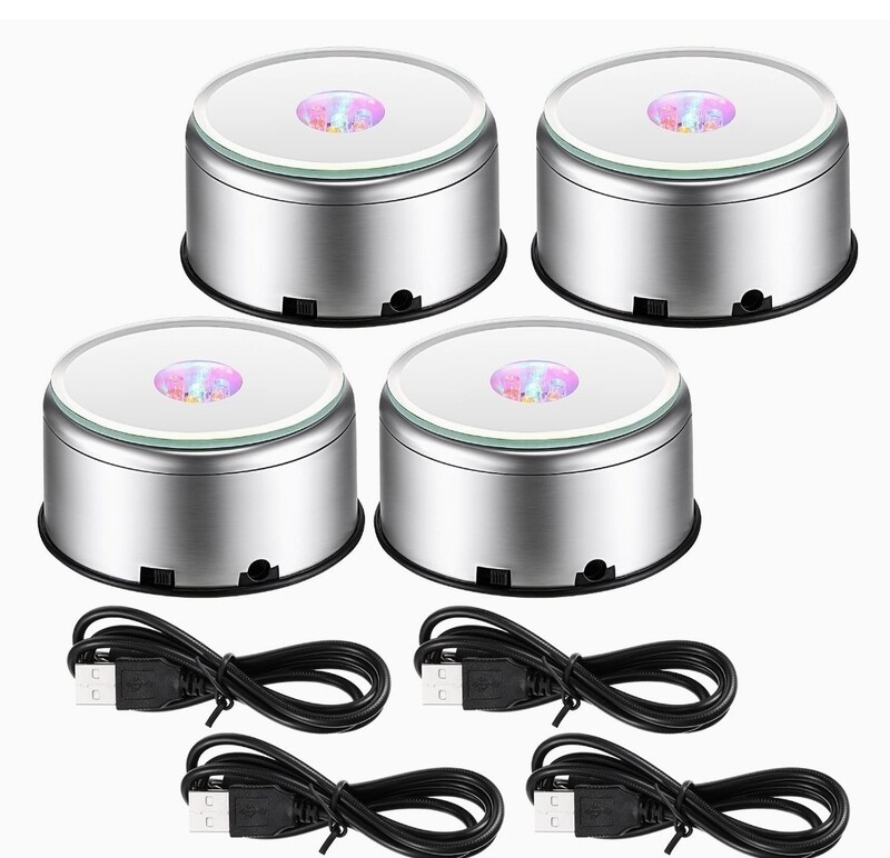 Base giratoria con luces led