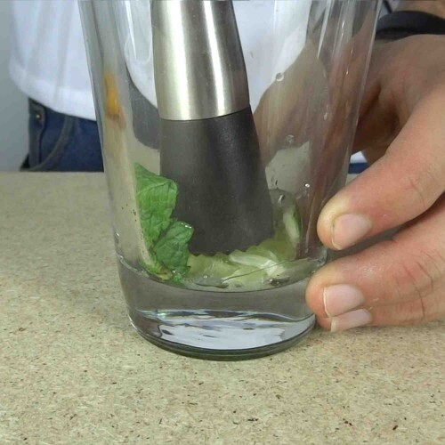 macerador en acero inoxidable con punta en plástico