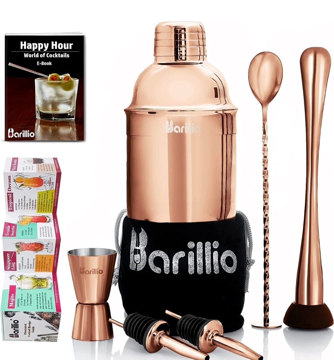 Kit 6 piezas oro roza