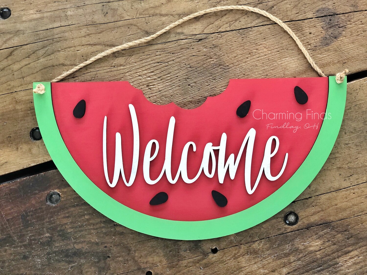 3D Watermelon Welcome Sign