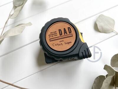 Personalized Tape Measure | Father's Day Gift | Dad Stocking Stuffer | Custom Leather Tape Measure | Dad Gift | Child's Handwriting