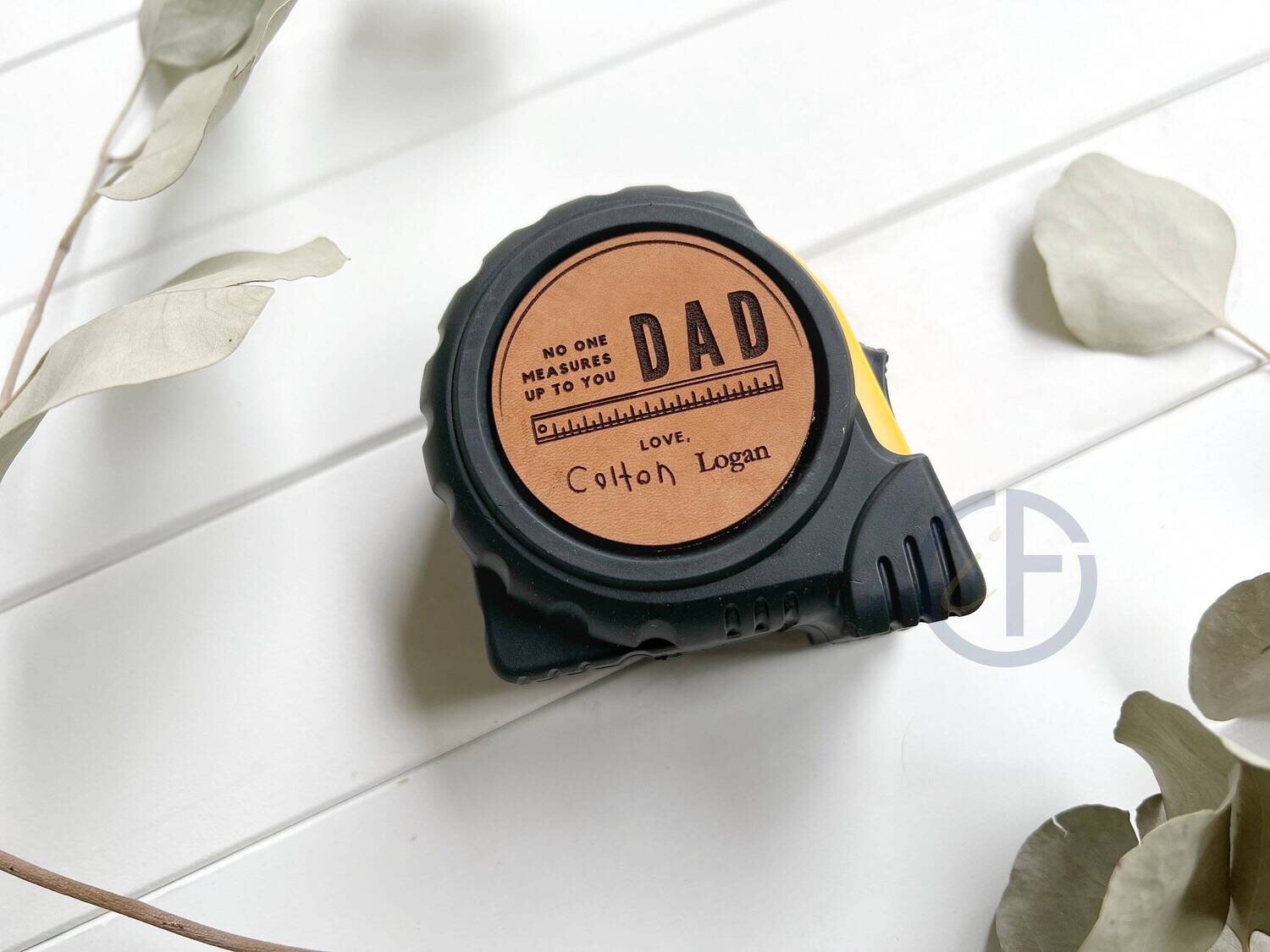 Personalized Tape Measure | Father's Day Gift | Dad Stocking Stuffer | Custom Leather Tape Measure | Dad Gift | Child's Handwriting