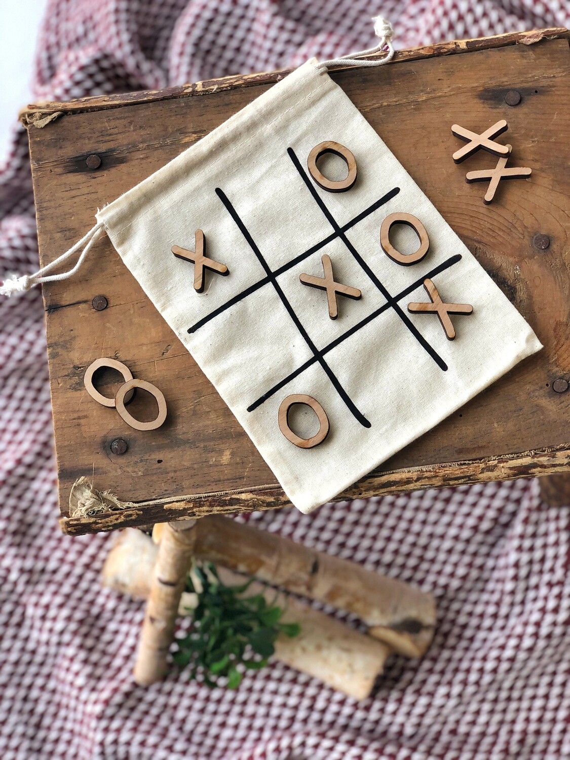 Tic-Tac-Toe | Wooden Game | Party Favor | Busy Bag | Montessori | Stocking Stuffer | Bag Game