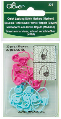 Clover Quick Locking Stitch Markers - medium