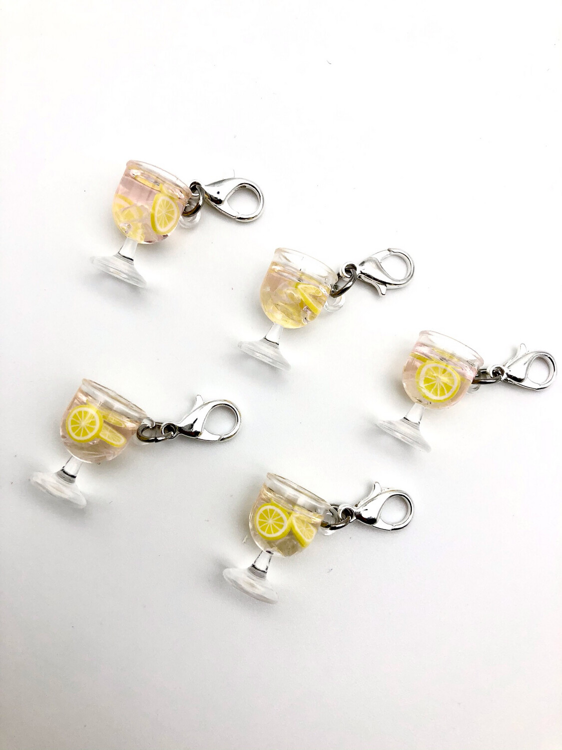 Gin With Lemons Gin and Tonic Stitch Markers - pack of 5