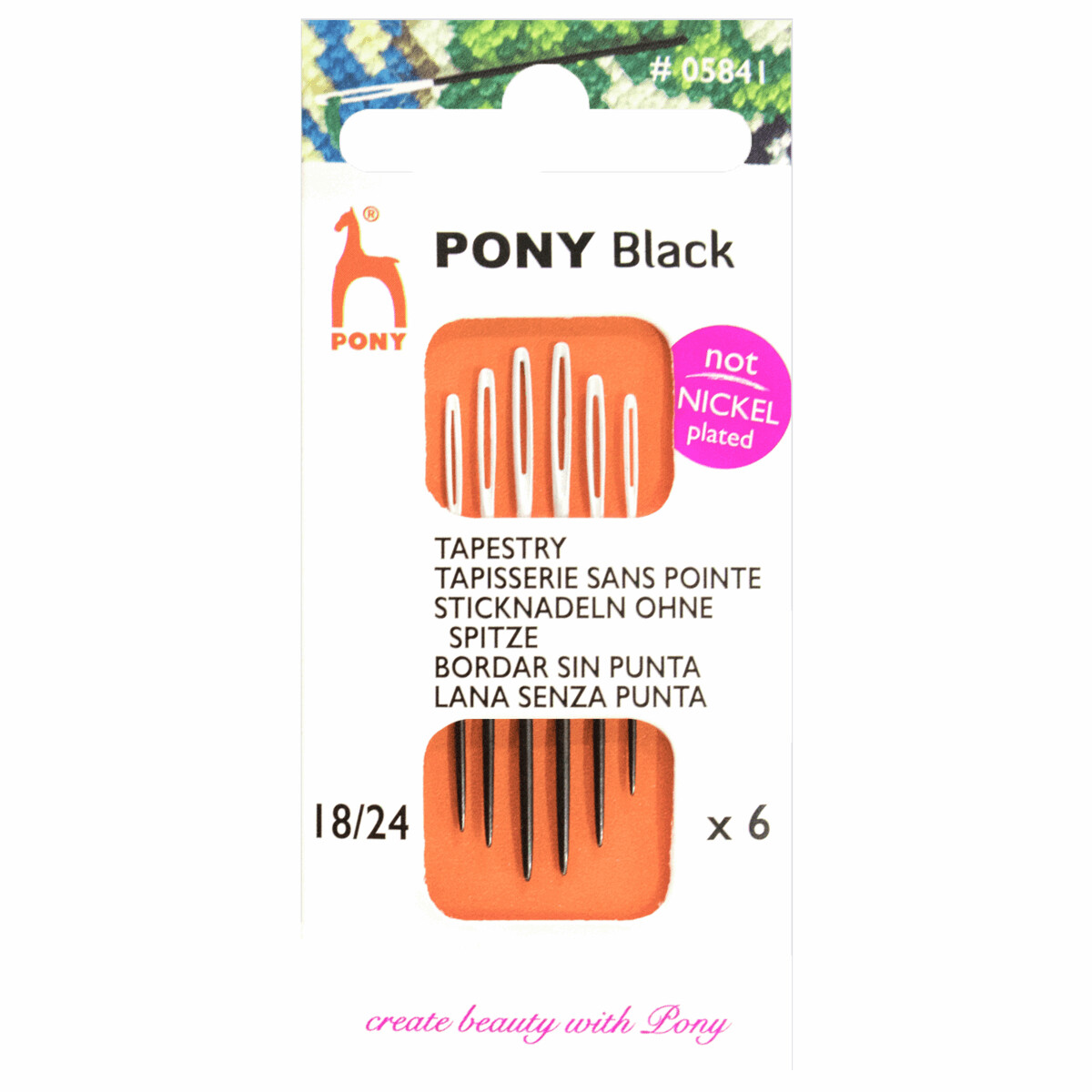 Pony Tapestry Needles Size 18-24