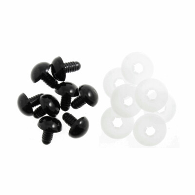 Trimits - 9mm Black Toy Eyes - Pack of 6 (3 pairs)