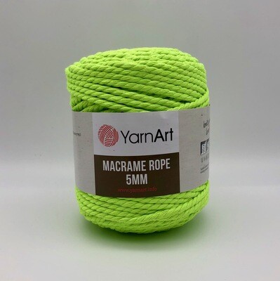 YarnArt Macrame Rope 5mm 801 - Neon Green