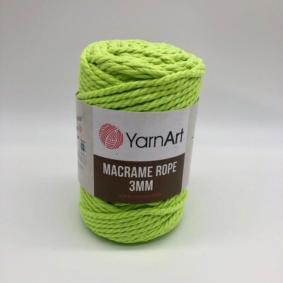 YarnArt Macrame Rope 3mm 801 - Neon Green