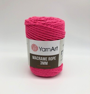 YarnArt Macrame Rope 3mm 803 - Bright Pink