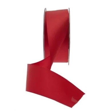 38mm Deep Red Satin Ribbon