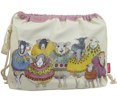 Emma Ball Drawstring Bag - Sheep in Sweaters II