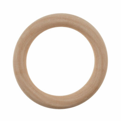 Beech Wood Craft Ring: 5.5cm diameter.