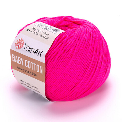 YarnArt Baby Cotton 422 - Bright Pink