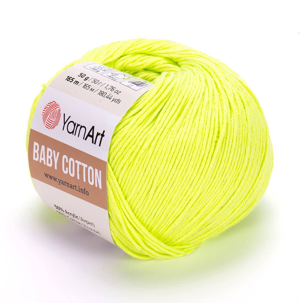 YarnArt Baby Cotton 430 - Neon Yellow