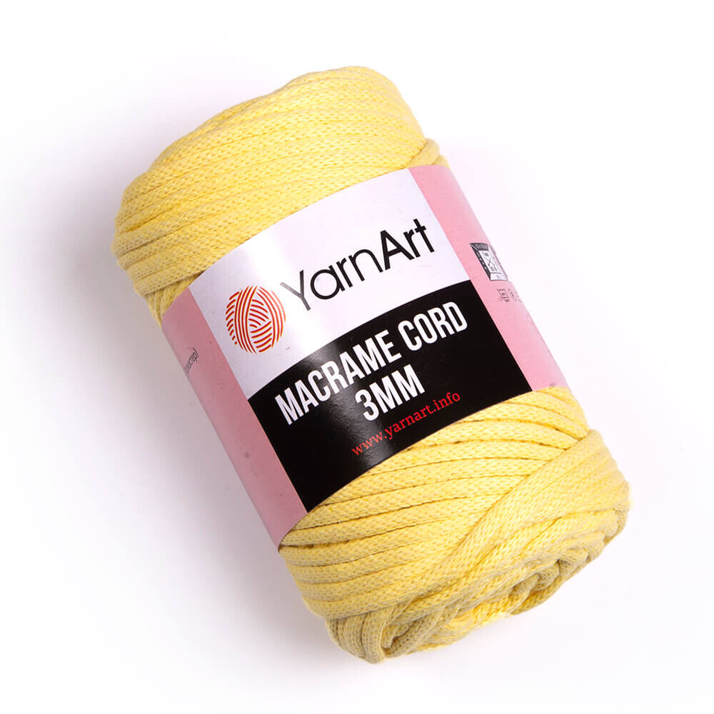 YarnArt Macrame Cord 3mm 754 -Light Yellow