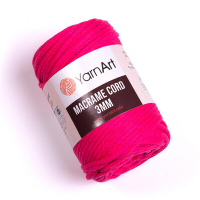 YarnArt Macrame Cord 3mm 803 - Bright Pink