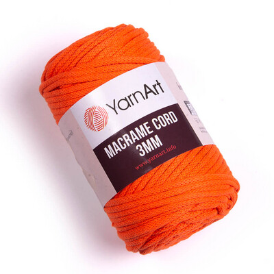 YarnArt Macrame Cord 3mm 800 - Neon Orange