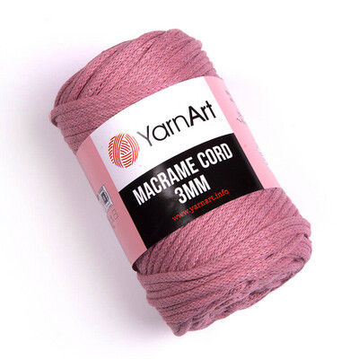 YarnArt Macrame Cord 3mm 792 - Dusty Rose Pink