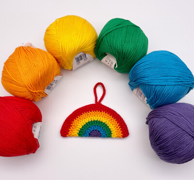 6 x YarnArt Baby Cotton Rainbow Bundle