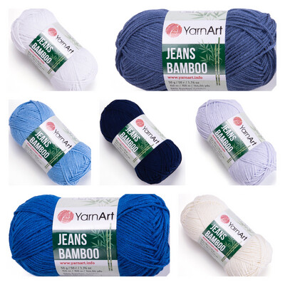 12 x YarnArt Jeans Bamboo Moody Blues Bundle