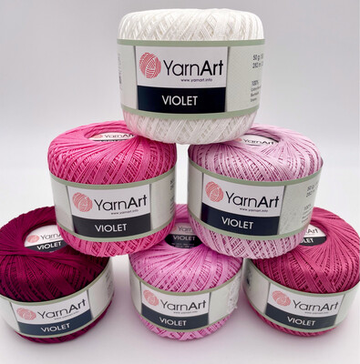 6 x YarnArt Violet Vintage Rose Bundle