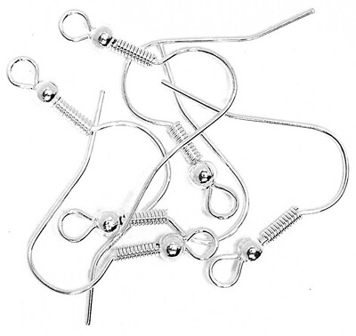 Long Ball Ear Wire Earrings by Trimits - Silver