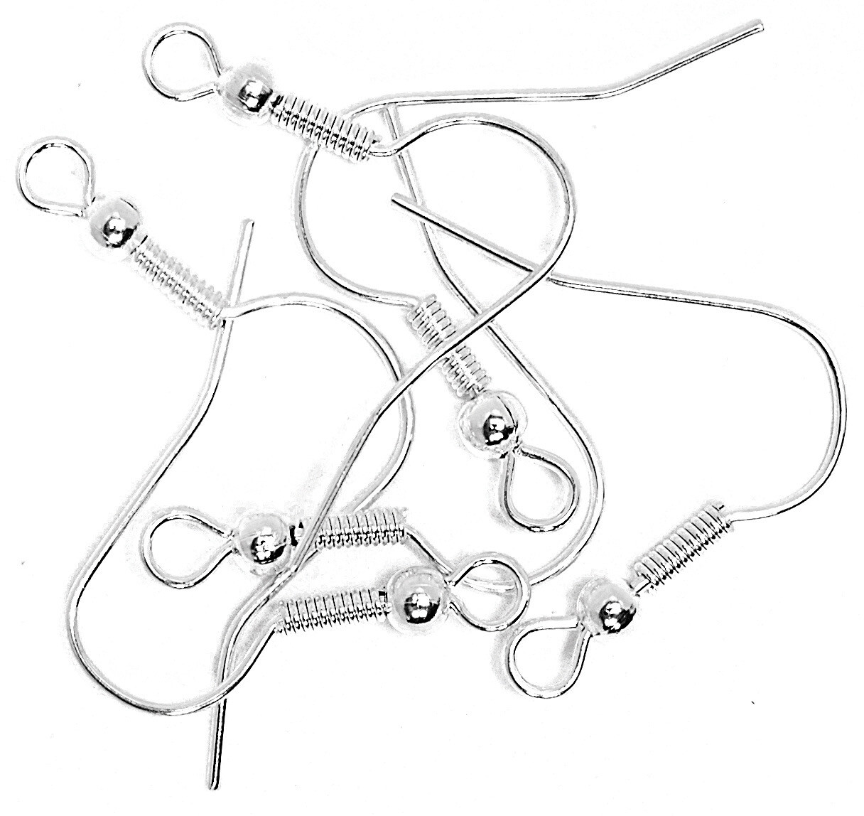 Long Ball Ear Wire Earrings by Trimits - Silver