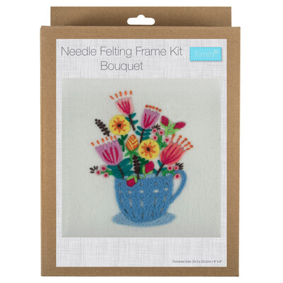 Trimits Needle Felting Kit Bouquet With Frame