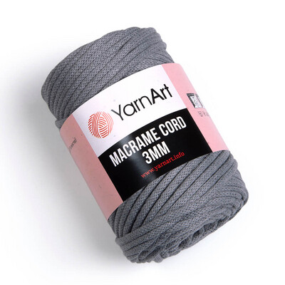 YarnArt Macrame Cord 3mm 774 - Grey