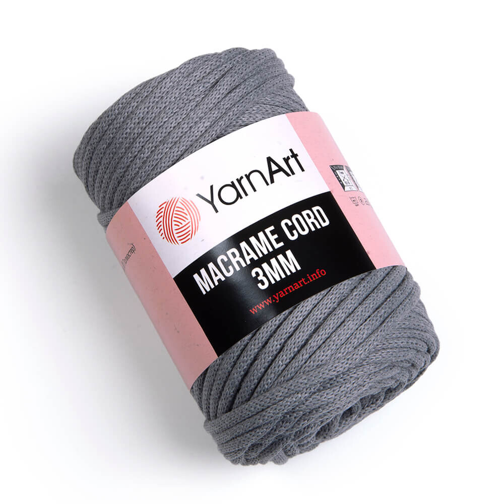 YarnArt Macrame Cord 3mm 774 - Grey | Our Little Craft Co | UK Crochet &  Craft Supplies Store